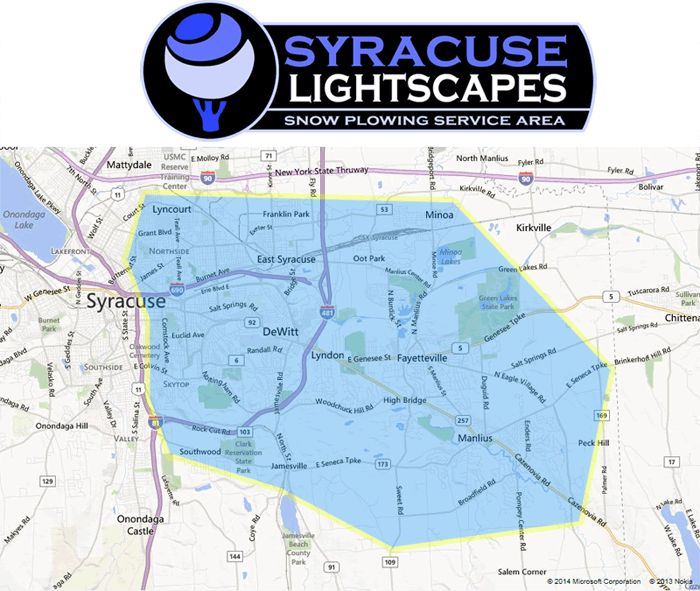 Syracuse plowing service map